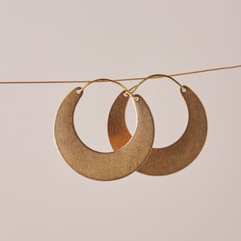 Moon Hoop Earrings, 3 of 4
