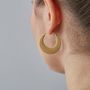 Moon Hoop Earrings, thumbnail 2 of 4