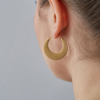 Moon Hoop Earrings, 2 of 4