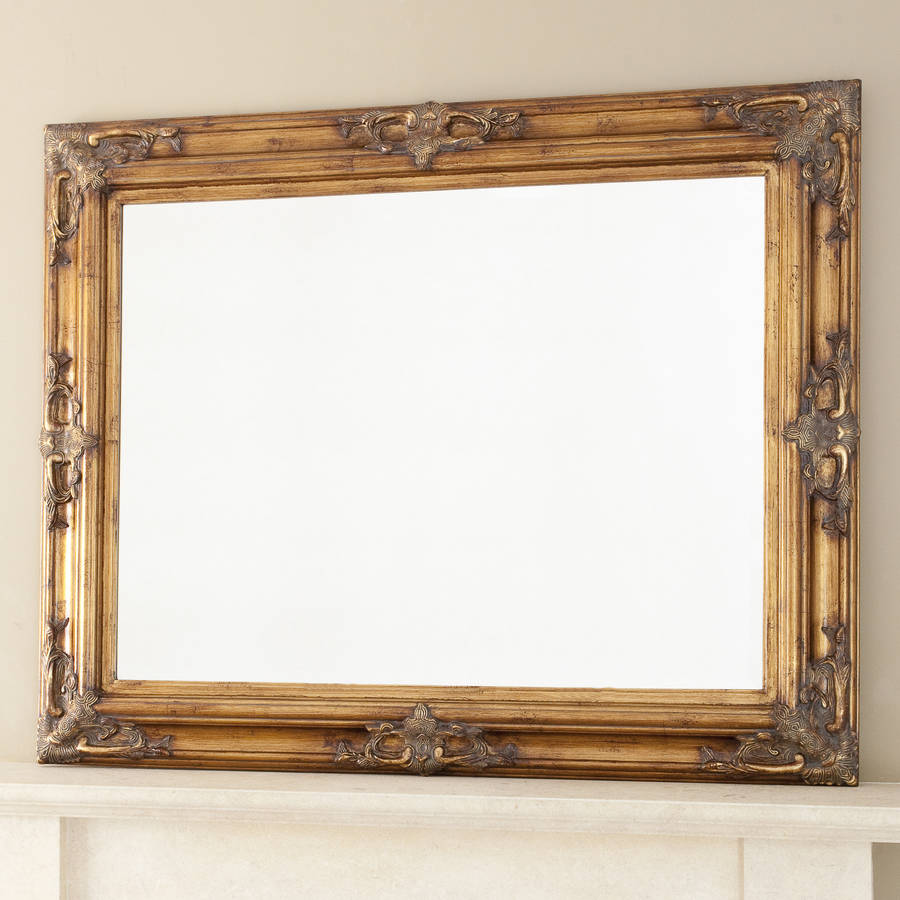 classic ornate gold mirror by decorative mirrors online