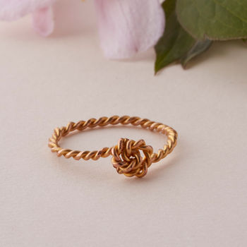 Knot Ring In Silver Or Gold Plate, 2 of 7