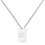 Personalised Sterling Silver Dog Tag Pendant, thumbnail 3 of 7