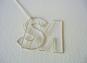 Large 14k Gold Initial Necklace, 5 of 6