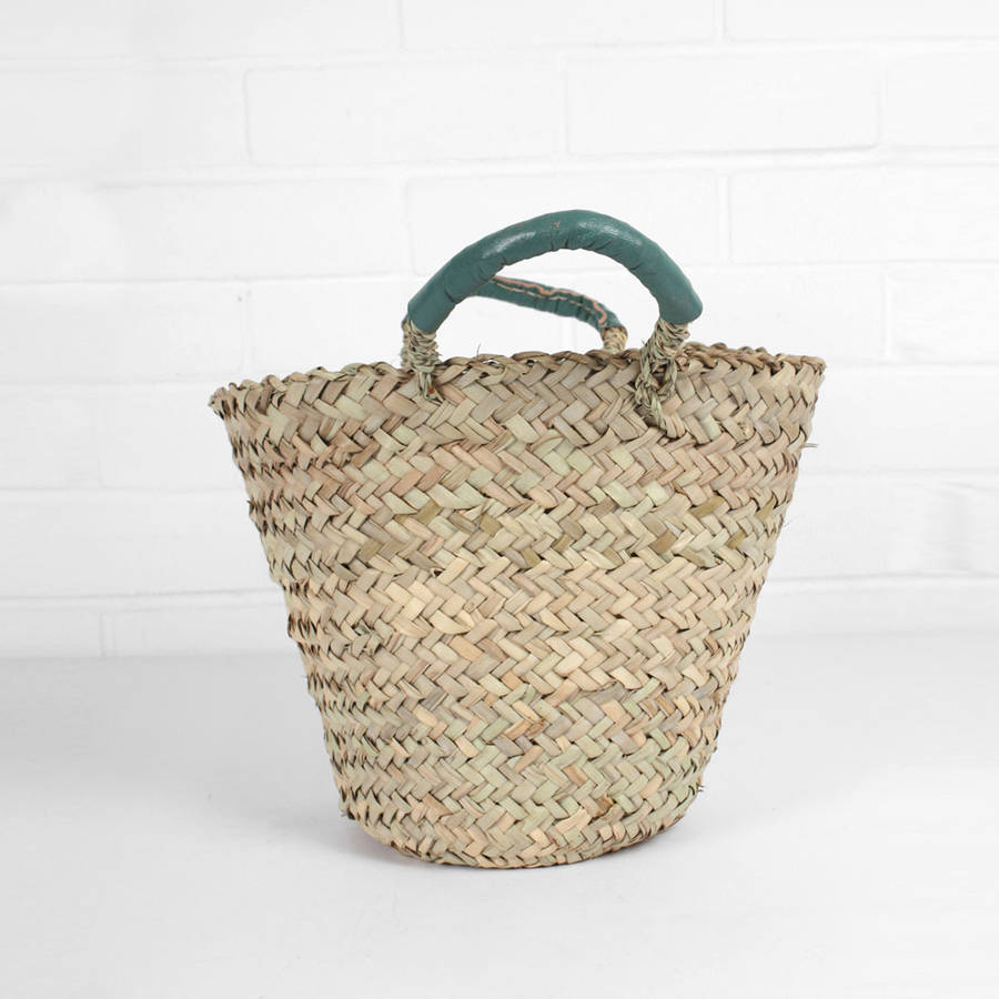Moroccan Hand Woven Storage Basket Beldi By Bohemia