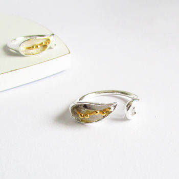 Silver Plated Orchid Ring, 3 of 4
