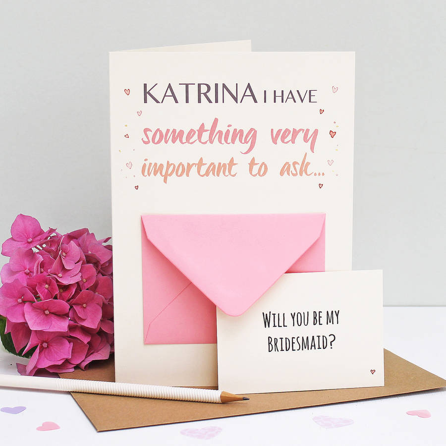 Will You Be My Bridesmaid Card Message